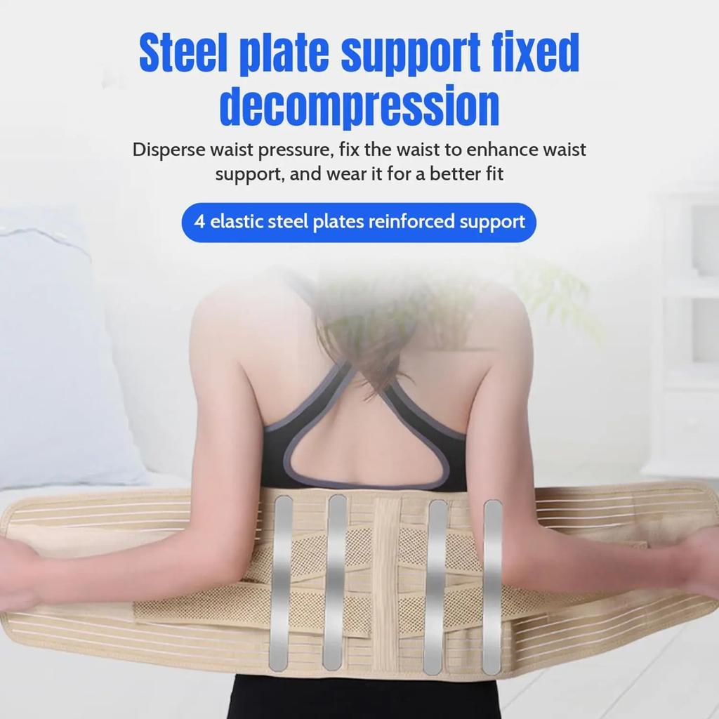 Lumbar Support Belt Health Therapy Breathable Spinal Support Corset for Male and Female Disc Herniation Symptoms