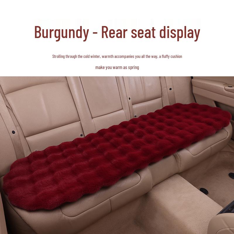 Зимний флисовый плюшевый чехол на сиденье автомобиля из кроличьего меха, комплект из 3 предметов