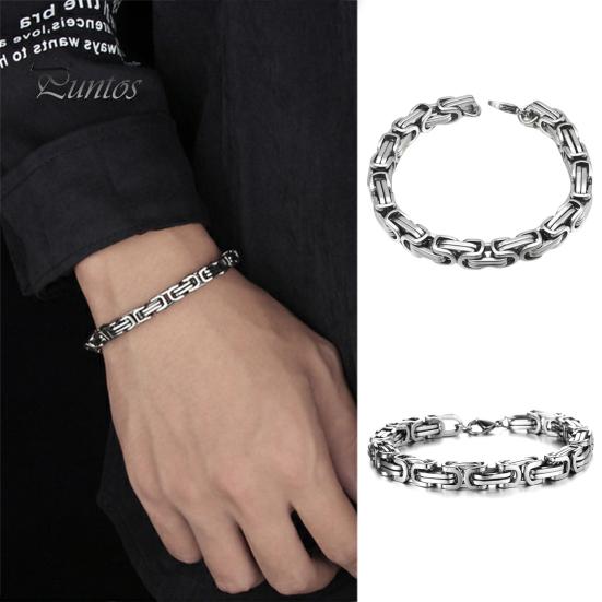 Мужской браслет изысканный не выцветает пряжка застежка титановая сталь мужской браслет ювелирные изделия повседневная одежда