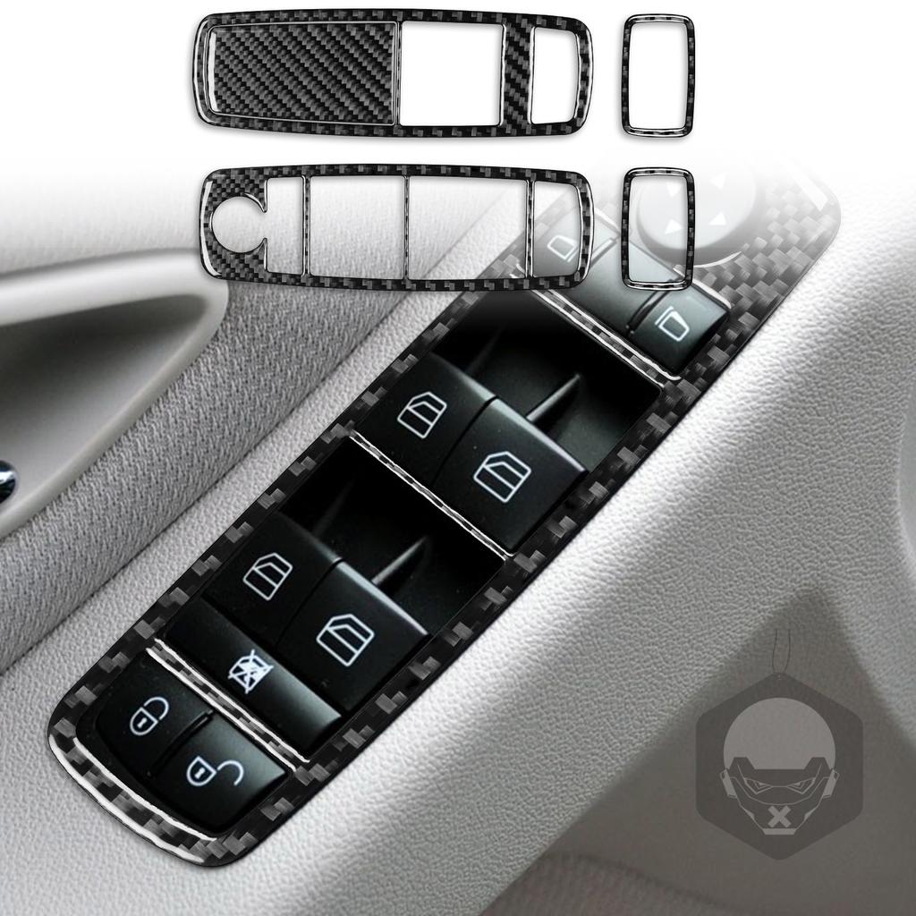 Gear Shift Instrument Reading Lamp Doors Handle Lift Panel Carbon Fiber Sticker Trim For Mercedes Benz B Class W245