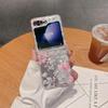 Для Samsung Galaxy Z Flip 6 3 4 5 Чехол Милые Цветы Карты Браслет Жесткий ПК Задняя Крышка Чехол Для Samsung Z Flip5 ZFlip5