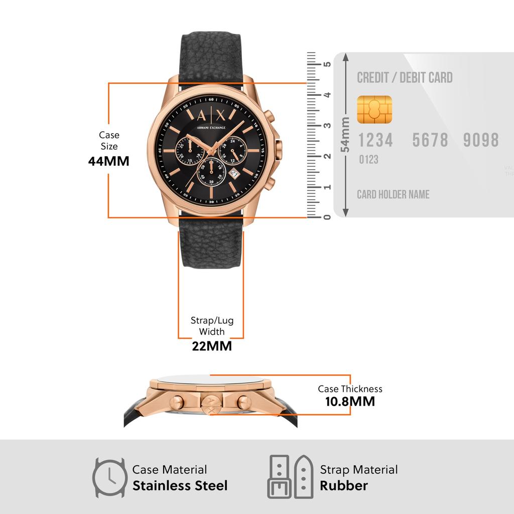 Мужские часы Armani Exchange AX1769 Черные AX,