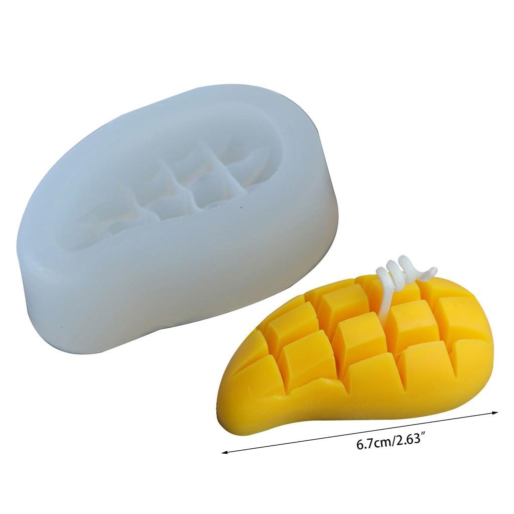 DIY Handmade Soap Making Supplies Silicone Fondant Molds Exquisite Mango-Shape Cake Decorating Candle Molds Flexible