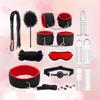 Sexy BDSM Kits Plush Sex Bondage Set Handcuffs Sex Games Whips Gag Nipple Clamps SM Toys for Couples Exotic Accessories