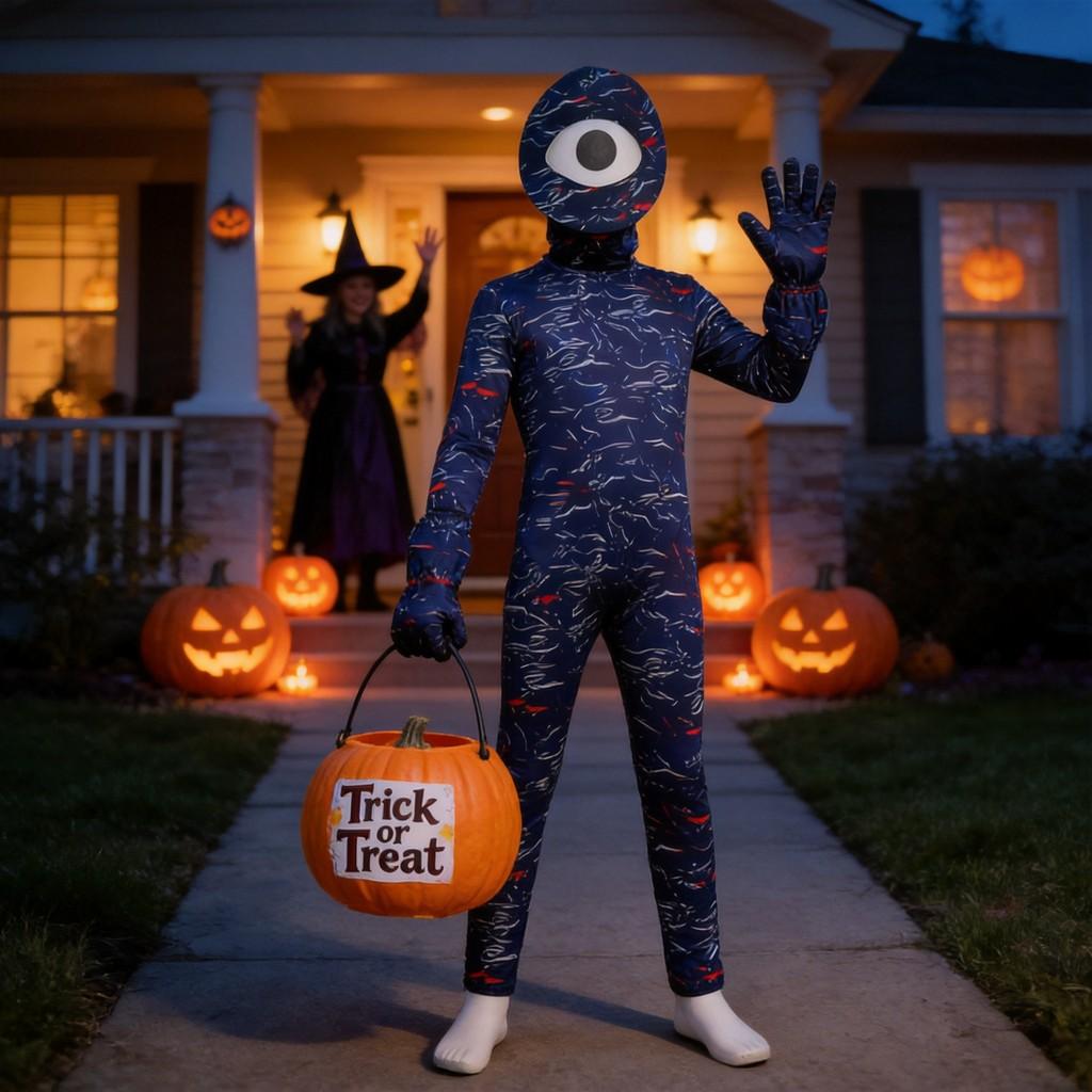 Roblox Doors Seek And Figure Cosplay Suit With Oneeyed Or Big Mouth Design For Teens And Children