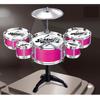 Drum Set Kit ABS Plastic Aluminium Kids Simulation Percussion Instrument Toy S