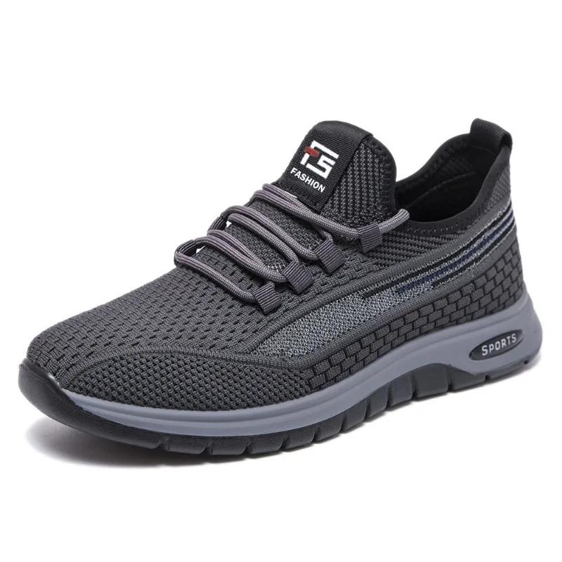 Новые мужские туфли, спортивная обувь на плоской подошве, повседневная обувь 2024 года, новая модная дышащая обувь для ходьбы, легкая и удобная мужская обувь