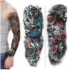 Lion Tiger Head Large Pattern Waterproof Full Arm Tattoo Sticker Flower Arm Large Pattern Water Transfer Wind Sticker