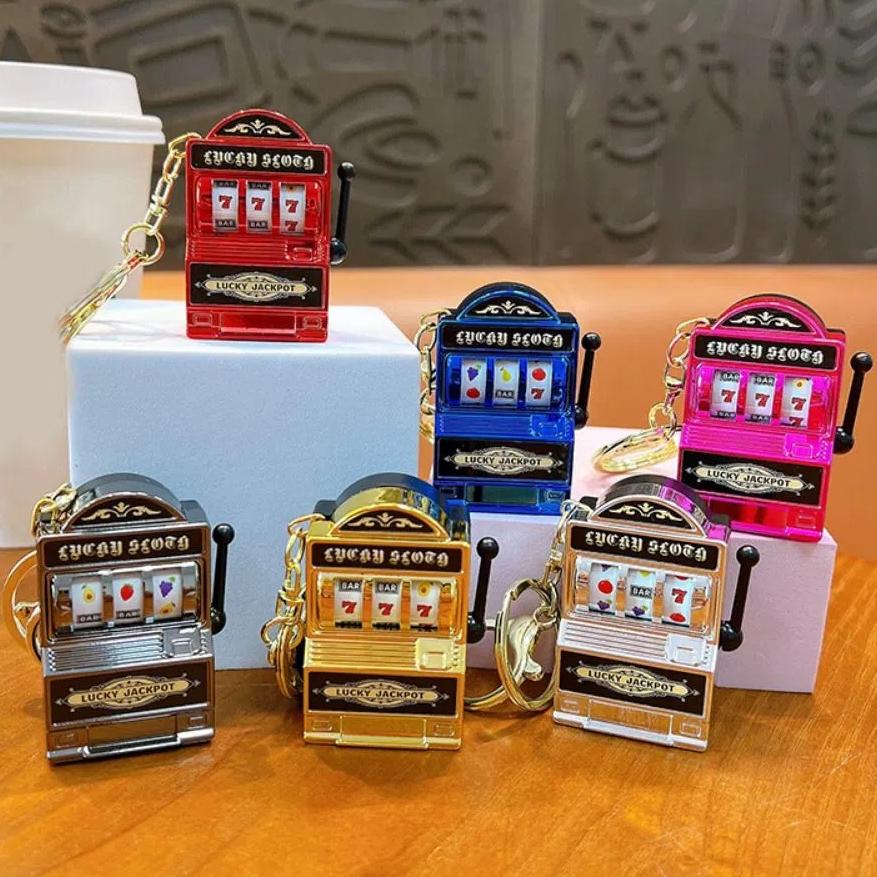 Мини-брелки Lucky Jackpot, забавный брелок для игрового автомата с фруктами, брелоки для игровых автоматов, забавные игрушки
