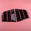2x Carbon Look w/Red Trim Rear Side Window Louver Cover  For 11-21 Dodge Charger