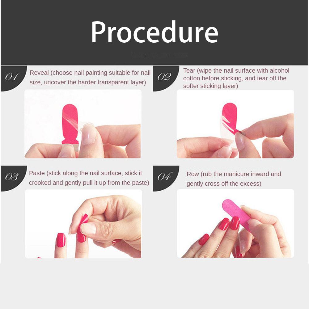 22Pcs/Set Toe Nail Fake Self-adhesive Nails Sticker Various Nail Patterns False Nail Stickers With Jelly Glue