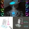 Human Intelligent Motion Sensing Light 10 Color LED Toilet Projection Night Light Toilet Waterproof Charging Dimming Light WC