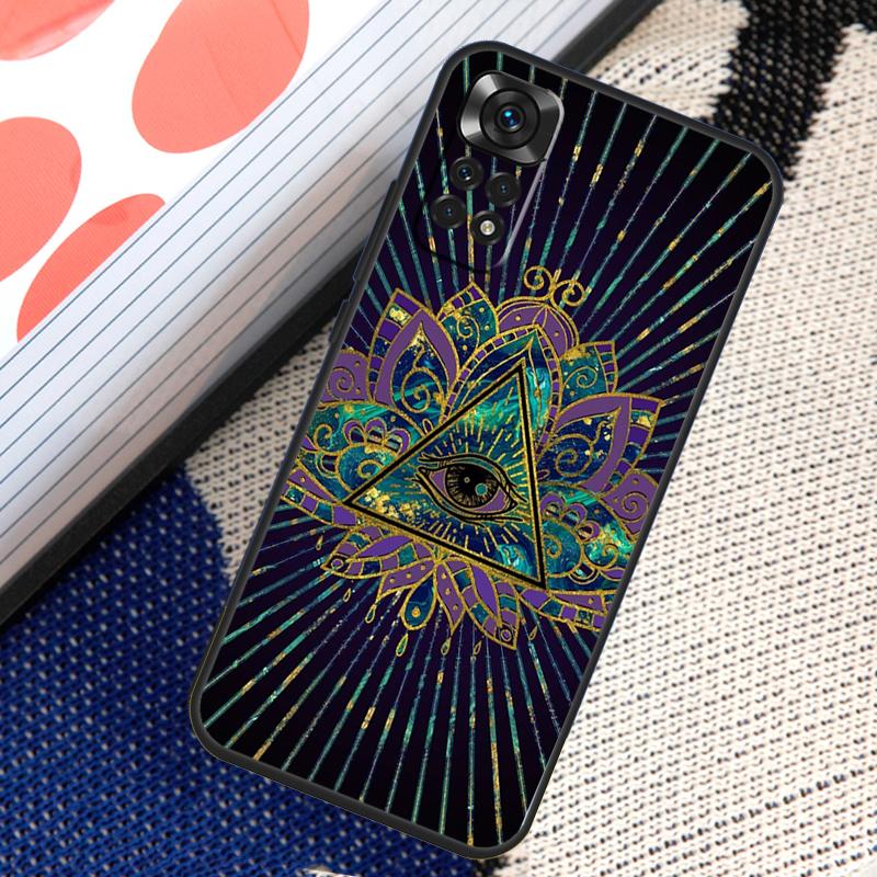 Pyramid Eye Symbol Case For Xiaomi Redmi Note 12 8 9 10 11 Pro 9S 10S 11S 8T Redmi 10 12C 9C 10A 10C Coque