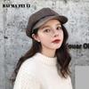 Ретро Мода Женские Кепки-восьмиуголки Клечатые Восьмиугольные Береты Кепки Твидовые На Открытый Воздух Козырек Пекарский Берет Кепка Кэбби Женские