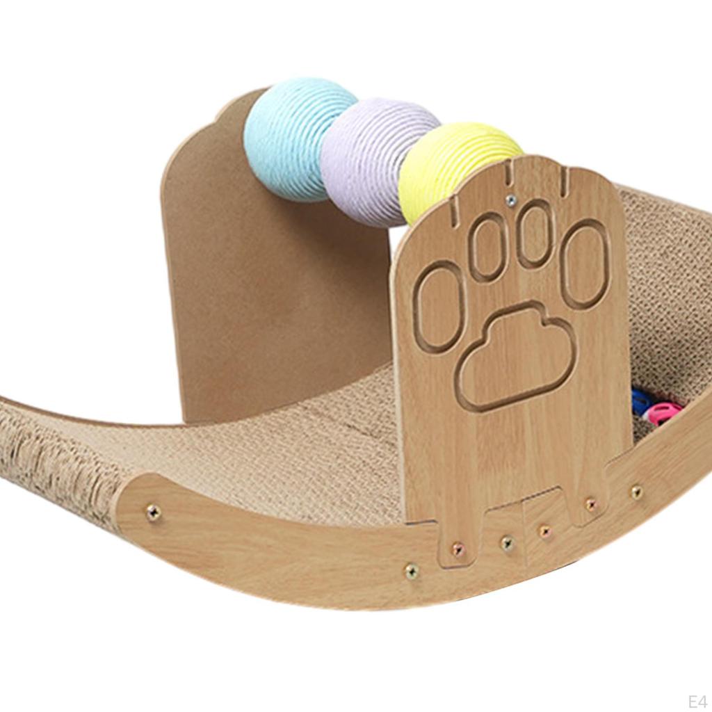 Картонная когтеточка для шезлонга с игрушкой-мячом Когтеточка для кошек Диван для котят