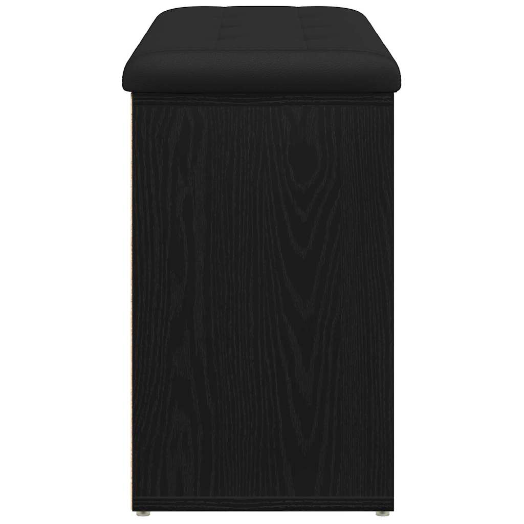 Shoe Bench with Shelf Black 82 x 32 x 50 cm Particleboard