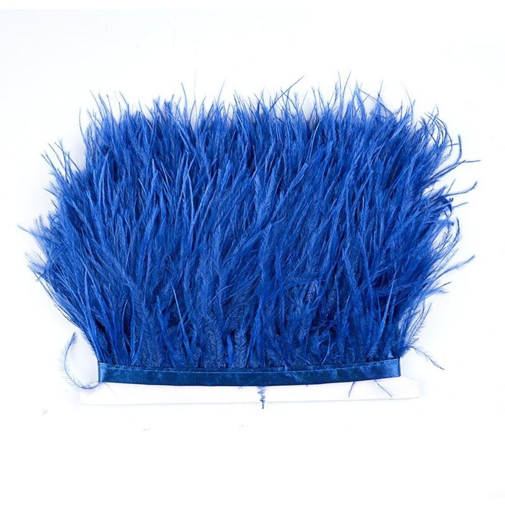 Перо 1 Метр Лента Кисточка Натуральные Страусиные Перья 8-10 см Ширины Швейное Украшение Перьевые Плюмажи Ленточный Край Ткань для Одежды