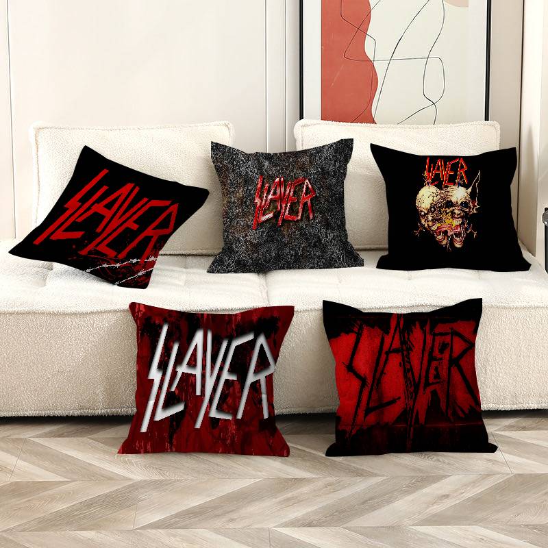 S-Slayer H-Heavy M-Metal Группа Подушка Подарки Домашний Офис Мебель Спальня Диван Автомобильная Подушка Чехол 45x45см