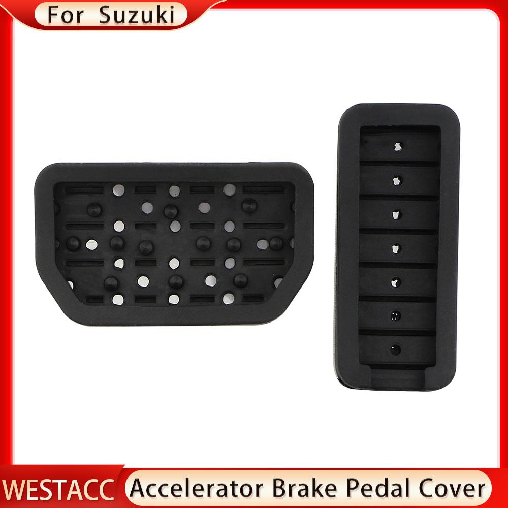 Чехлы на педали газового тормоза автомобиля из нержавеющей стали для Suzuki SX4 Aerio Ciaz Vitara S-Cross Splash Ignis Kizashi Sidekick