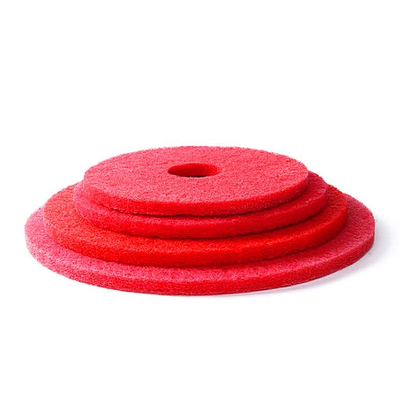 Red 19-inch Floor Scrubber Scouring Pads (5-pack)