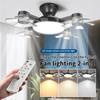 2-in-1 60W Fan Light E27 Drone Design Ceiling Fan Light with Remote Control AC85-265V Fan Lighting Bulb for Home Restaurant