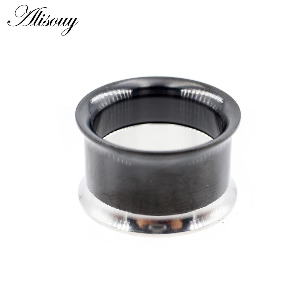 Alisouy 2PC нержавеющая сталь нить полые ушные заглушки для туннеля расширитель растяжитель двойные расклешенные калибры серьги пирсинг ювелирные изделия