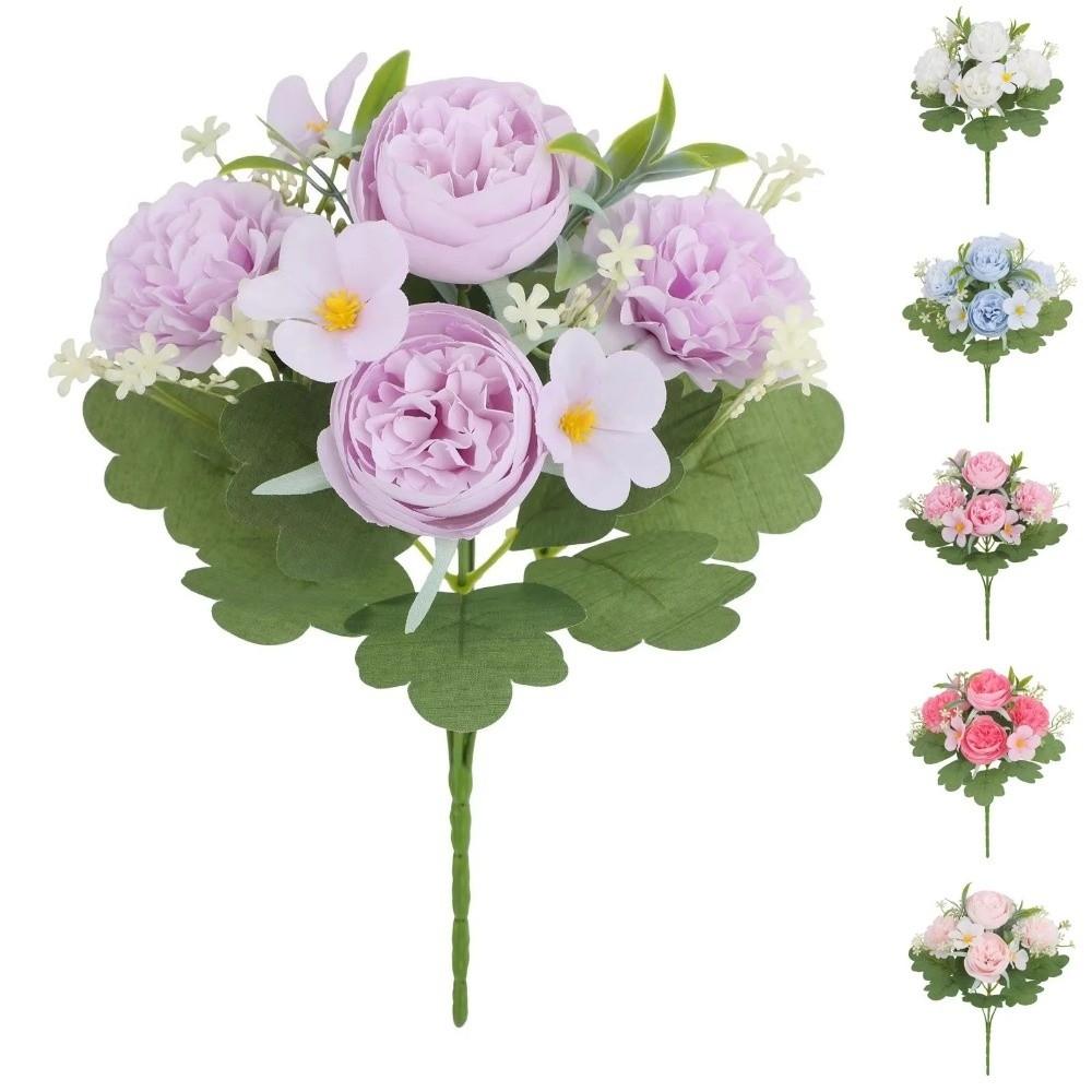 Silk Cloth Simulated Peony Flower Mother's Day Gifts Wedding Fake Flower Bridal Bouquet Home Decor