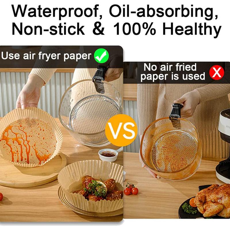 50 шт. одноразовые бумажные подкладки для фритюрницы с антипригарным покрытием круглые бумажные коврики для выпечки кухонные принадлежности для фритюрницы аксессуары для выпечки