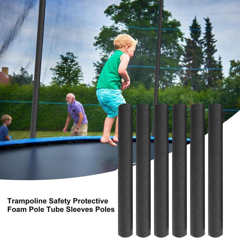 6pcs/pack 40cm Trampoline Enclosure Foam Protective Poles Cover Tube Set Practical Childrens Trampoline Pole Foam Sleeves Tubes