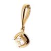 [C4567] - Gold Plated Pendant 'Serenity' Golden White - 5x12 Mm
