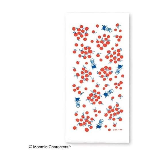 Miyamoto Towel Made in Japan Kitchen Cloth 34x70cm Moomin Little My & Apple 6086 Little My Motif Dobby Weave Thin Lightweight Quick Drying Absorbent