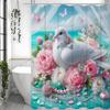 Креативная шторка для душа с цветочным жемчугом White Dove, декоративная шторка для ванной, водонепроницаемая шторка для душа с крючками