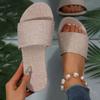 Fashion Ladies Shoes On Sale 2025 Open Toe Women's Slippers Outdoor Casual Slippers Women Round Toe Flat with Plus Size Concise Sandals