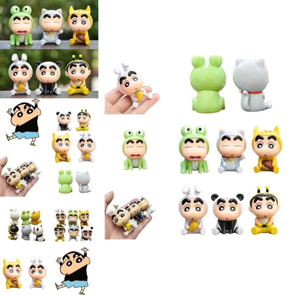 Adorable Crayon Shin-chan Pvc Figures For Desk, Car, Collection Set Of 6