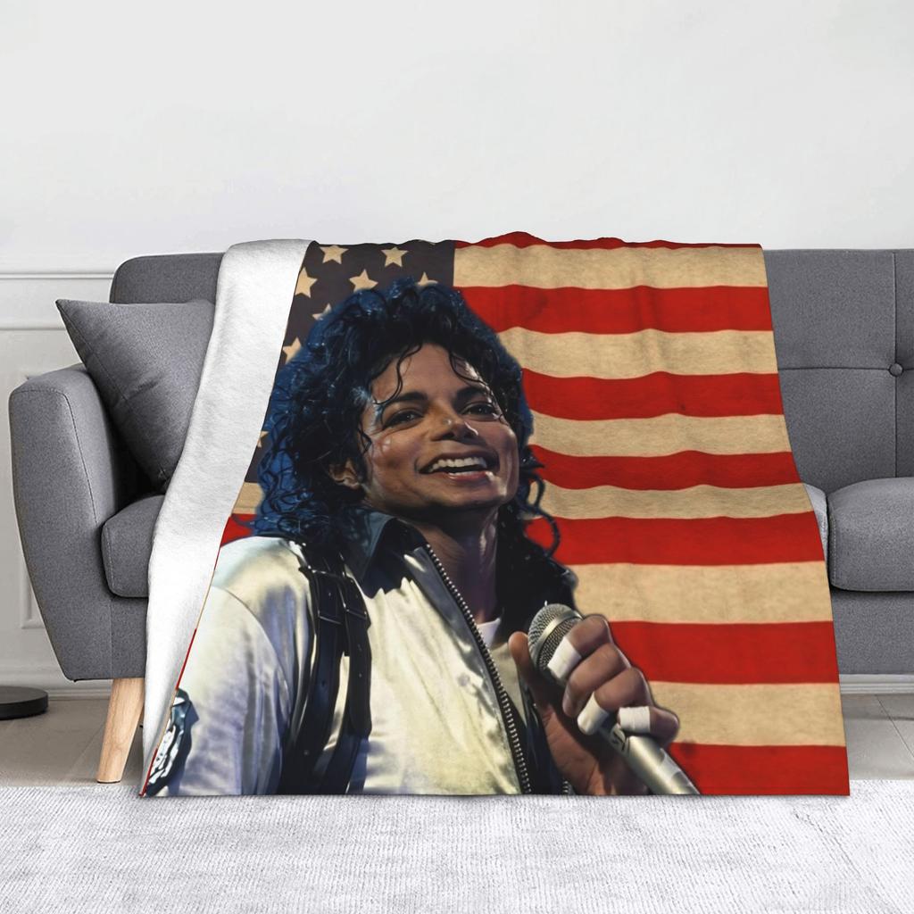 J-Jacksons Singer MJ Blanket Fleece Throw Blankets Bedding Couch Portable Lightweight Bedspreads