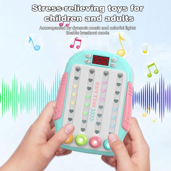 Игровая консоль Fast Push Rhythm Master для тренировки скорости реакции для детей и взрослых, портативная обучающая игровая машина со светящимся треком, игрушка