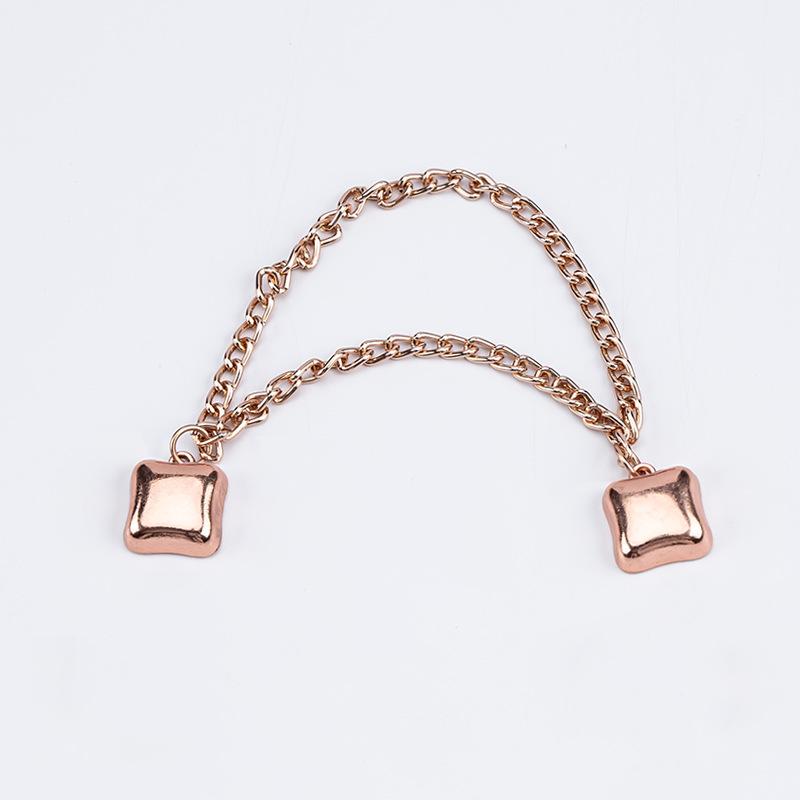 Многофункциональная магнитная клипса для одежды с цепочкой, металлическая клипса-пуговица, фиксатор для одежды, шарфа, манжет брючин, магнитная брошь-пин