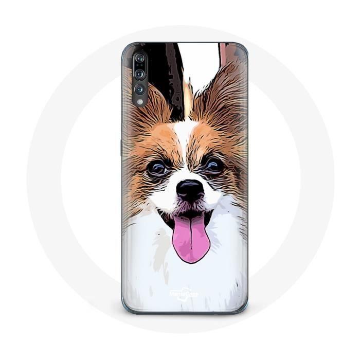 Case - MANIACASE - Samsung Galaxy P20 Pro - Continental Toy Spaniel - Flexible - Black, White and Brown