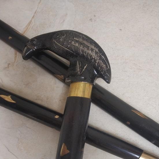 Латунная воронья черная ручка трость голова ручка деревянная трость трость 3 части открытые аксессуары запасная часть подарок