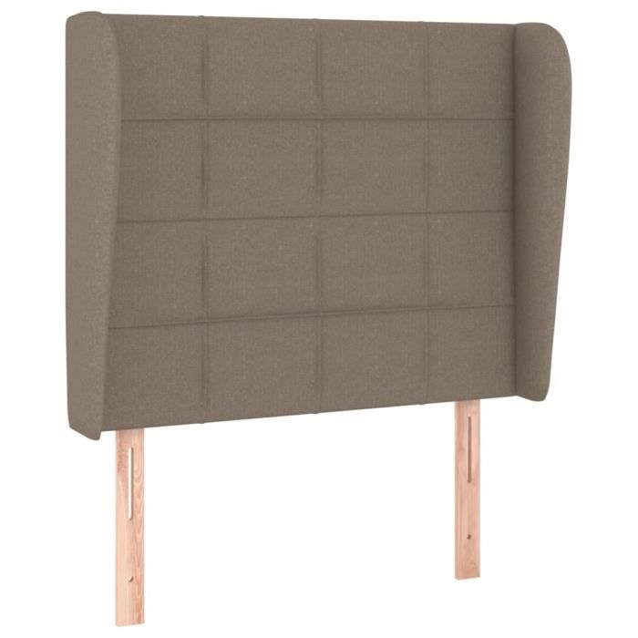VidaXL Headboard with Ears Taupe 93x23x118-128 Cm Fabric3117942