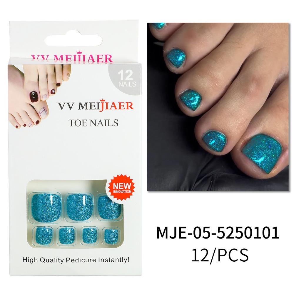 Накладные ногти на ногах, квадратные накладные ногти на ногах, съемные накладные ногти для девочек