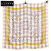 Mors Et Gourmettes Silk Bit and Leash, Carre90 Scarf Yellow / GrayUsed