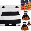 Smiling Pumpkin Print Girl Dress With Ruffle Aline For Toddlers