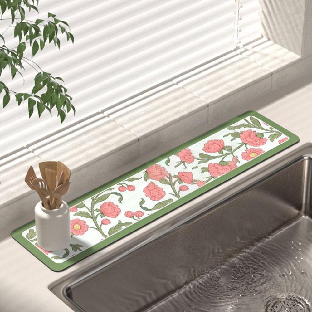 Креативный впитывающий коврик для сушки под кран, портативный коврик от брызг для раковины, нескользящий, протектор столешницы в ванной, коврик, кухня, обеденный стол