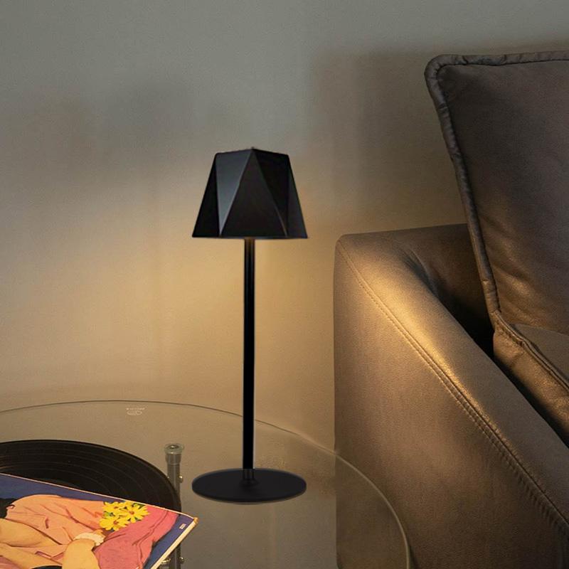 Перезаряжаемая светодиодная настольная лампа с сенсорным выключателем, 3 цвета, диммирование, для бара, ресторана, отеля, гостиной, для создания атмосферы, декоративное освещение стола