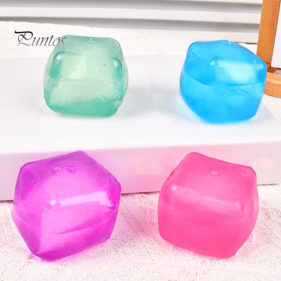 4 шт., кубик стресса, игрушка-непоседа, медленный отскок, TPR, облегчение тревоги, прозрачный пакет со льдом, сжимаемый мяч, сенсорная игрушка для детей, подростков, подарок для взрослых