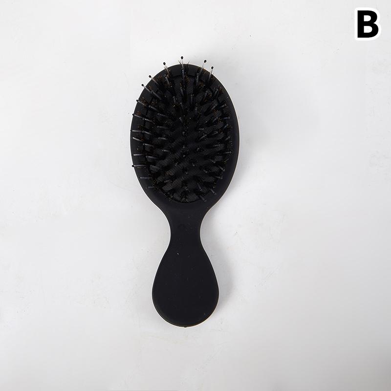 1Pc Oval Boar Bristle & Nylon Hair Comb Mini Anti-Static Hair Scalp Massage Comb Hairbrush Salon Hair Care Brush Styling Tool