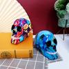Красочные статуи черепа, домашний декор, статуэтка из смолы, украшение для гостиной, спальни, офиса, художественное оформление, скульптура, декор комнаты