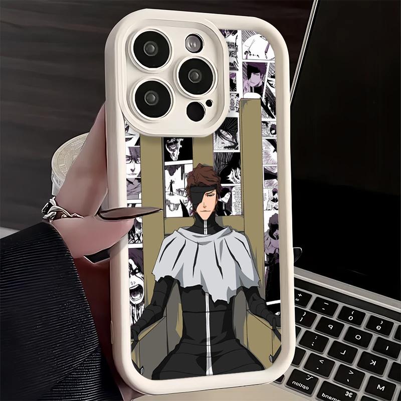 Чехол для телефона iPhone 17 Air 16E 15 16 Pro Max Bleach Айдзен Сосукэ Чехол 14 Plus 13 12 Mini Мягкий Силиконовый Fundas