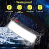 COB LED Headlamp USB Rechargeable Super Bright Waterproof Headlight with 3 Modes & Built-in Battery for Outdoor Camping Emergency